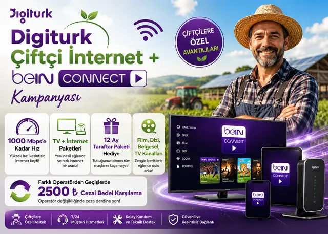 Digiturk Çiftçi İnternet + beIN Connect Kampanyası